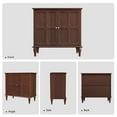 thumbnail image 2 of CBJCBJ 31.4"Mid Century Modern Sideboard Buffet Cabinet ,  Storage Cabinet with Adjustable Shelves, Accent Cabinet for Entryway, Dining Room, Brown, 2 of 8