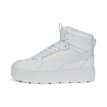 PUMA Women's Karmen Rebelle Mid Sneaker, White White, 10