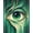 Green, Pattern 2, variant on Flatwoven High Traffic Area Rug, Ancient Mythic Eye Guardian Shield Motif Welcome Doormat Rubber Door Mat, Non Slip, Stain Resistant, Washable Area Rugs for Living Room, Bedroom(Blue, 2X3)