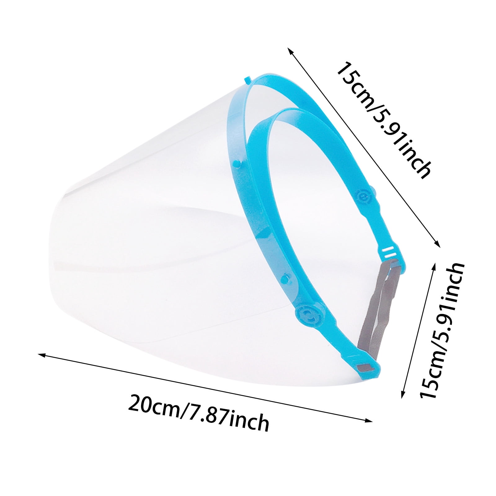 Anti-Fog Face Shield with 10 Replaceable Films - Adjustable Safety Visor, Reusable Face Shield for Healthcare, Work, School - Clear Protective Shield for Eyes, Nose & Mouth Protection