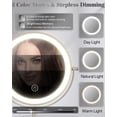 thumbnail image 4 of Espejo de maquillaje vpu de 8 pulgadas, 30 veces iluminado, ajustable, 3000 mAh, 4 of 9
