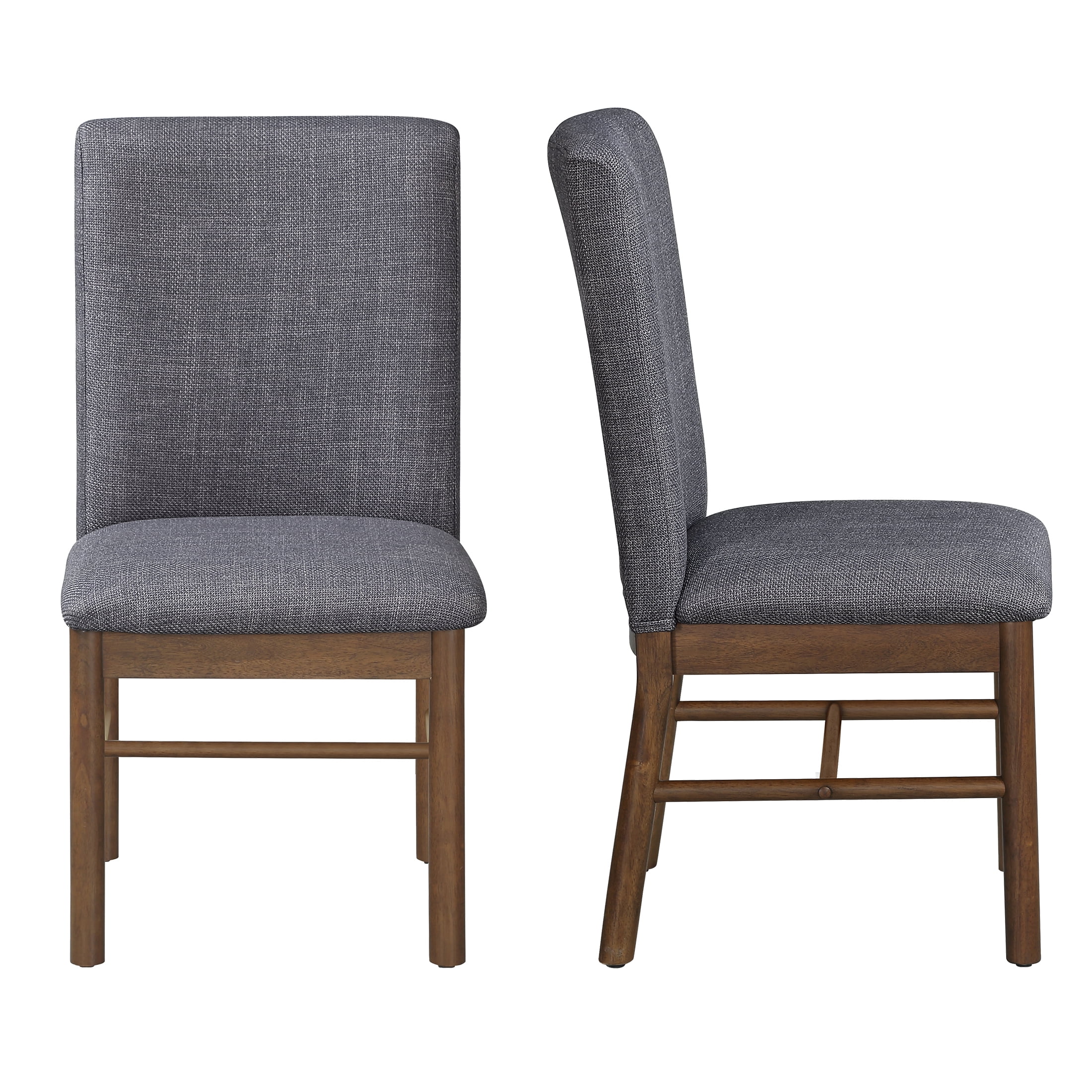 Better Homes & Gardens Reading Tall Dining Chair 2 Pack, Walnut and Gray