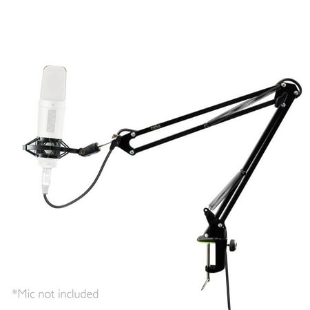 Arm Clip - Suspension Microphone Boom Stand - Studio Scissor Arm Mic Mount Holder with Shock Mount Clip (Table Clamp Style)