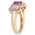 thumbnail image 3 of Everly Women's Amethyst Rose Gold Plated Engagement Ring, 3 of 7