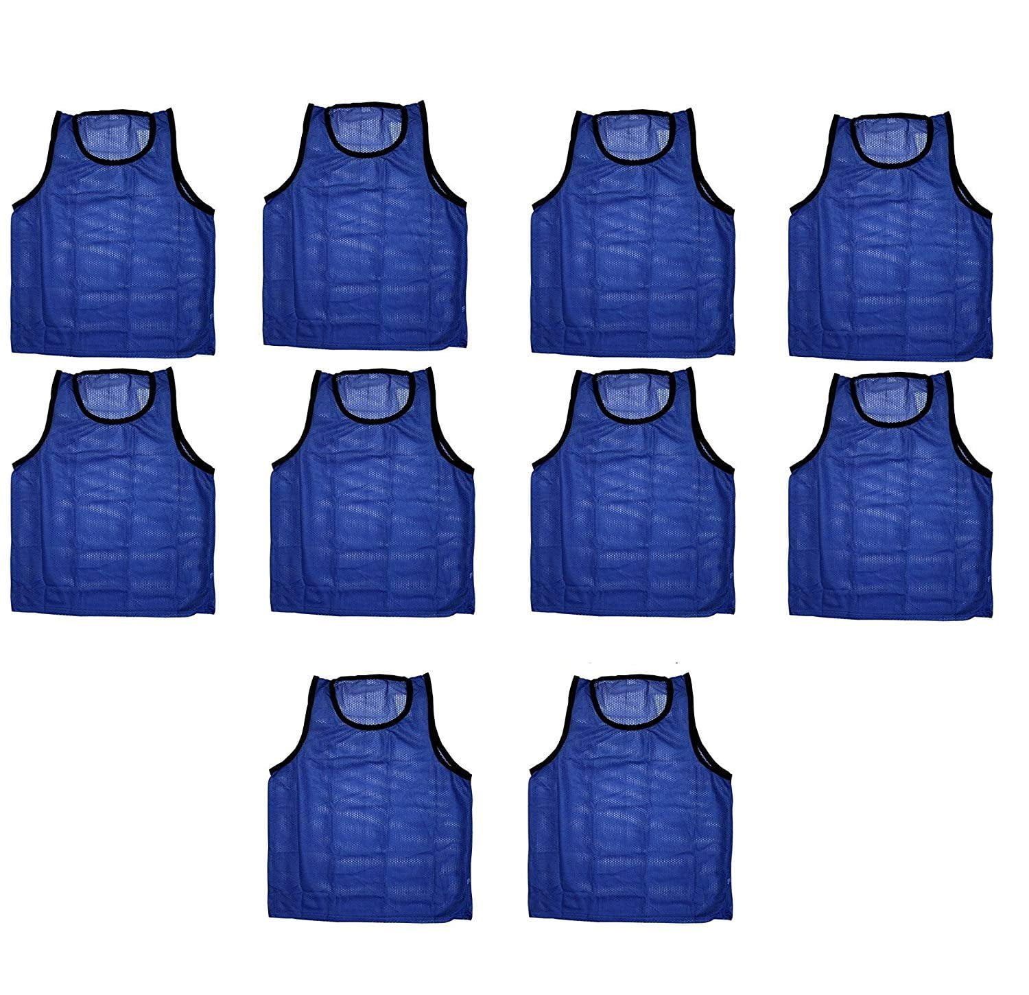 12 SCRIMMAGE VESTS PINNIES SOCCER ADULT BLUE ~BRAND NEW 