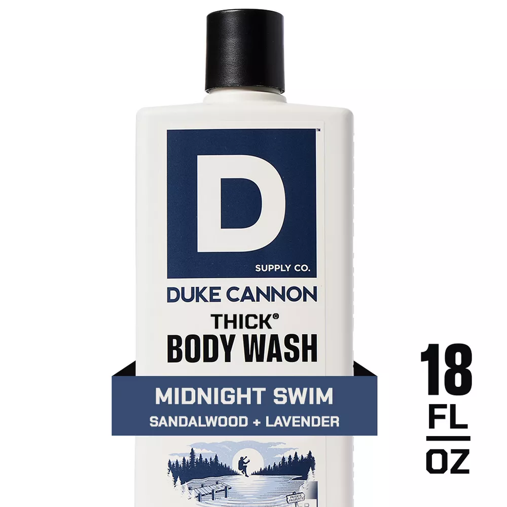 (6 pack) Duke Cannon THICK® Body Wash for Men, Midnight Swim, 18 fl oz