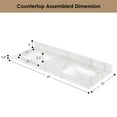 thumbnail image 6 of Arbios 60" Quartz Stone Vanity Top in Calacatta White with White Sink, 6 of 7