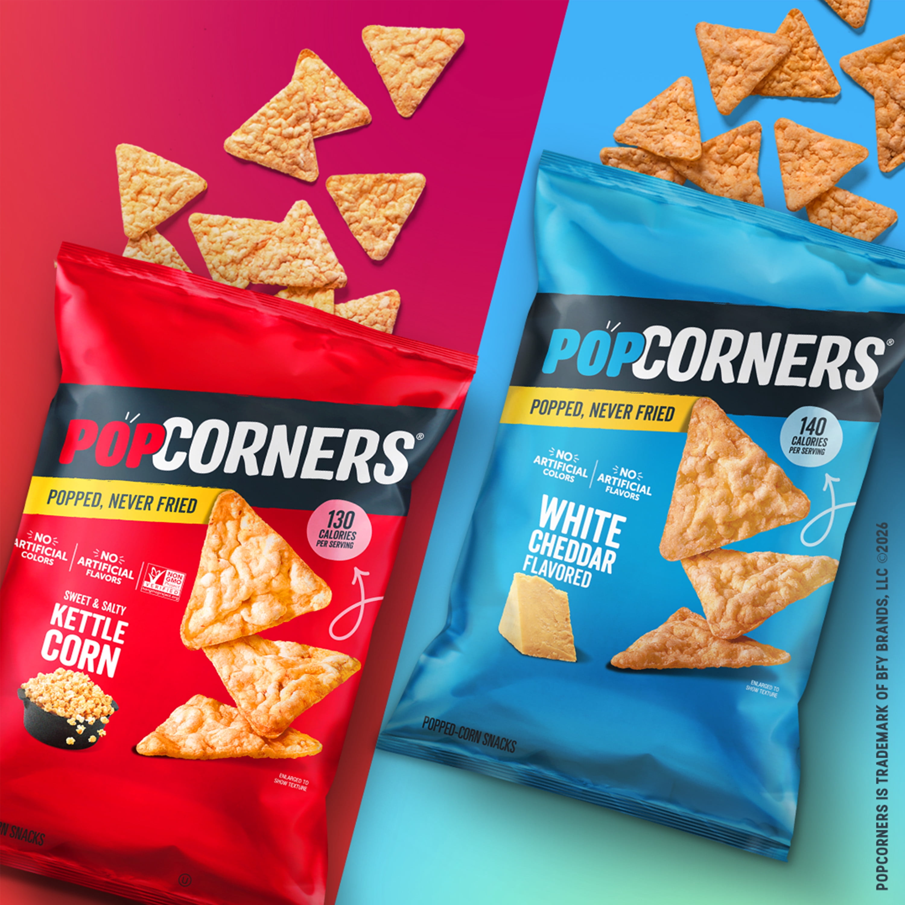 PopCorners Popped Corn Snacks, White Cheddar, 1 Ounce (pack of 20)