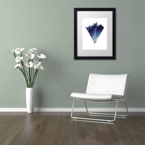 Trademark Fine Art 'Near To The Edge' Canvas Art by Robert Farkas, White Matte, Black Frame