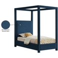 thumbnail image 4 of Bowery Hill Contemporary Navy Linen Textured Fabric Twin Bed, 4 of 9