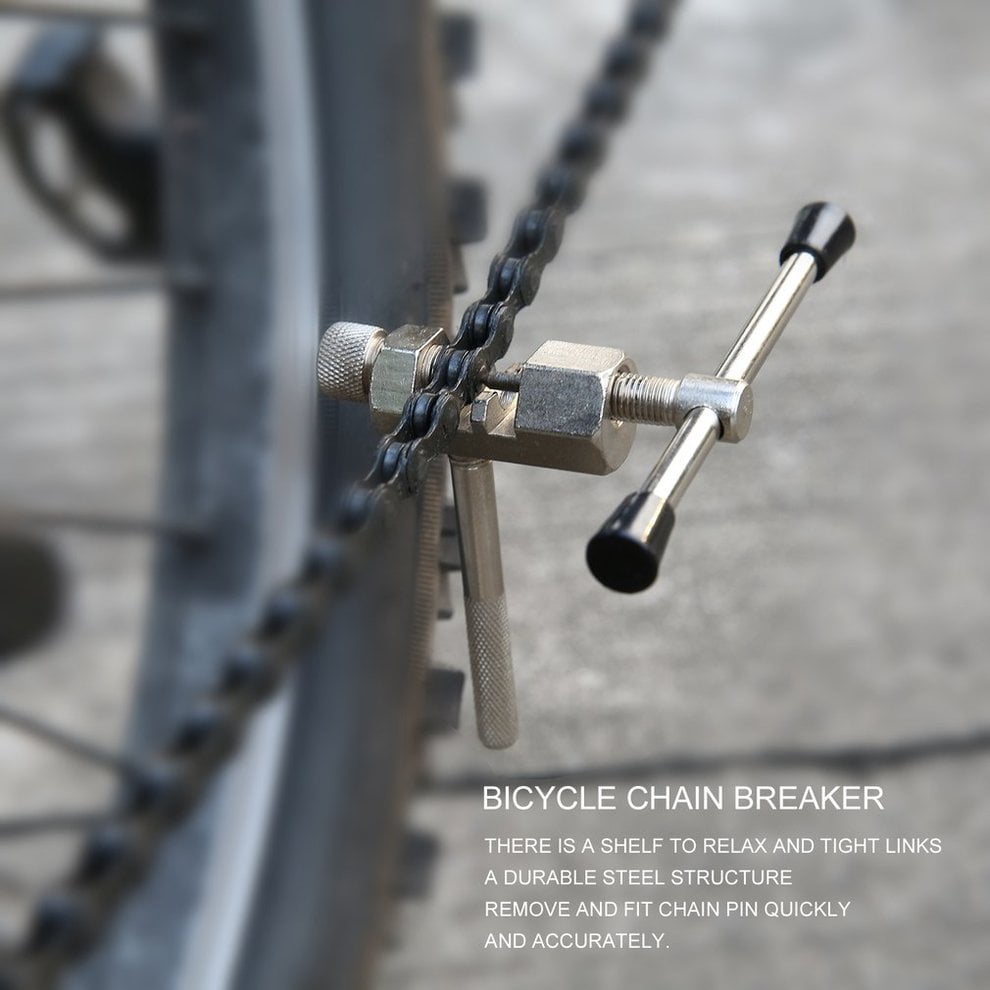 Portable Install Removal Spoke Wrench Bike Steel Cut Chain Breaker Repair Tool 