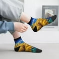 thumbnail image 2 of Fuzoiu Whimsical Sunflowers Night Sky Print Adult Socks, Crew Moisture-wicking Socks, Unisex Cushion Crew Socks,Casual Sports Ankle Socks, 2 of 7