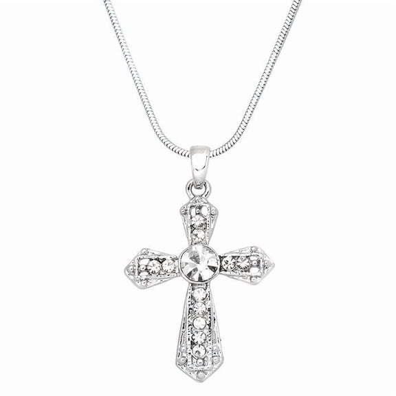 Freebird Jewelry Box Cross Necklace - Crystal