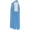 thumbnail image 4 of Augusta Sportswear B09634555 Mens Two-Tone Vital Polo T-Shirt, Columbia Blue & White - Large, 4 of 5