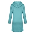 thumbnail image 5 of Fgnfyis Women Streetwear Zip Up Hoodie Long Lined Oversized Hooded Sweatshirt with Pockets for Winter Light Blue M, 5 of 9