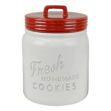 Design Imports Kitchen Red White Ceramic Cookie Jar Canister With Design Imports Kitchen Red White Ceramic Cookie Jar Canister With Lid