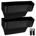 thumbnail image 4 of PTOOTP 2-Pack Black Plastic Car Seat Gap Storage Boxes Organizer for Vehicle Interior Accessories and Small Item Holder, 4 of 8