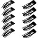 thumbnail image 1 of 24 Piezas Pinzas para el Cabello de Doble Punta Pinzas para el Cabello de Metal Pasadores para Hacer Cabello, Suministros de Salón (Negro), 1 of 5