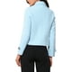 thumbnail image 3 of REFINED ATTIRE Abrigo corto de mujer con solapa, cierre de botón de un solo pecho, color azul claro, talla XL, 3 of 6