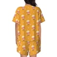 thumbnail image 3 of Naloa Cute Popcorn Women's Short-Sleeved Pajama Set, Loungewear, Summer pajamas, Breathable Cozy - X-Large, 3 of 9