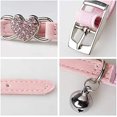thumbnail image 3 of collier Pour Chat 2 Pices Avec Clochette En Diamant Color Floqu (rouge Et Rose), Joli Petit Collier Pour Chat, Collier Pour Chat Avec Clochette Et, 3 of 5