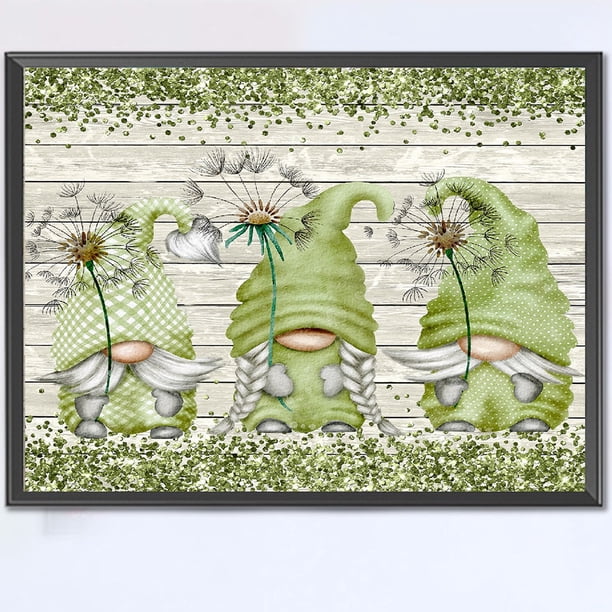 Cuadros Decorativos 5D bricolaje taladro redondo completo diamante pintura tres duendes Kit decoración del hogar arte Wdftyju de costura negro 4 estilos