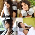 thumbnail image 4 of YANHAIGONG Twist Memory Foam Travel Pillow for Neck, Chin, Lumbar and Leg Support, Neck Pillows for Sleeping Travel Airplane for Side, Stomach and Back Sleepers Adjustable, Bendable Roll Pillow, 4 of 7