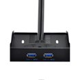 thumbnail image 4 of USB 3.0 Front Panel 19-Pin to 2-Port USB 3.0 Metal Bracket 3.5-Inch USB Hub Expansion Cable Adapter for PC Desktop, 4 of 5