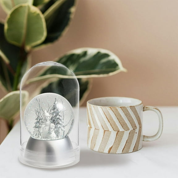 AURARMLET 6Pcs Snow Globe Kit for Kids with Clear Plastic and Decorative Accessories 3.93x2.48x2.48 Inches