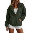 thumbnail image 3 of Horkkom Rain Jacket Women Zip Up Hood Lightweight Windbreaker Jacket Casual Hiking Outdoor Waterproof Jackets with Pockets XXL, 3 of 10