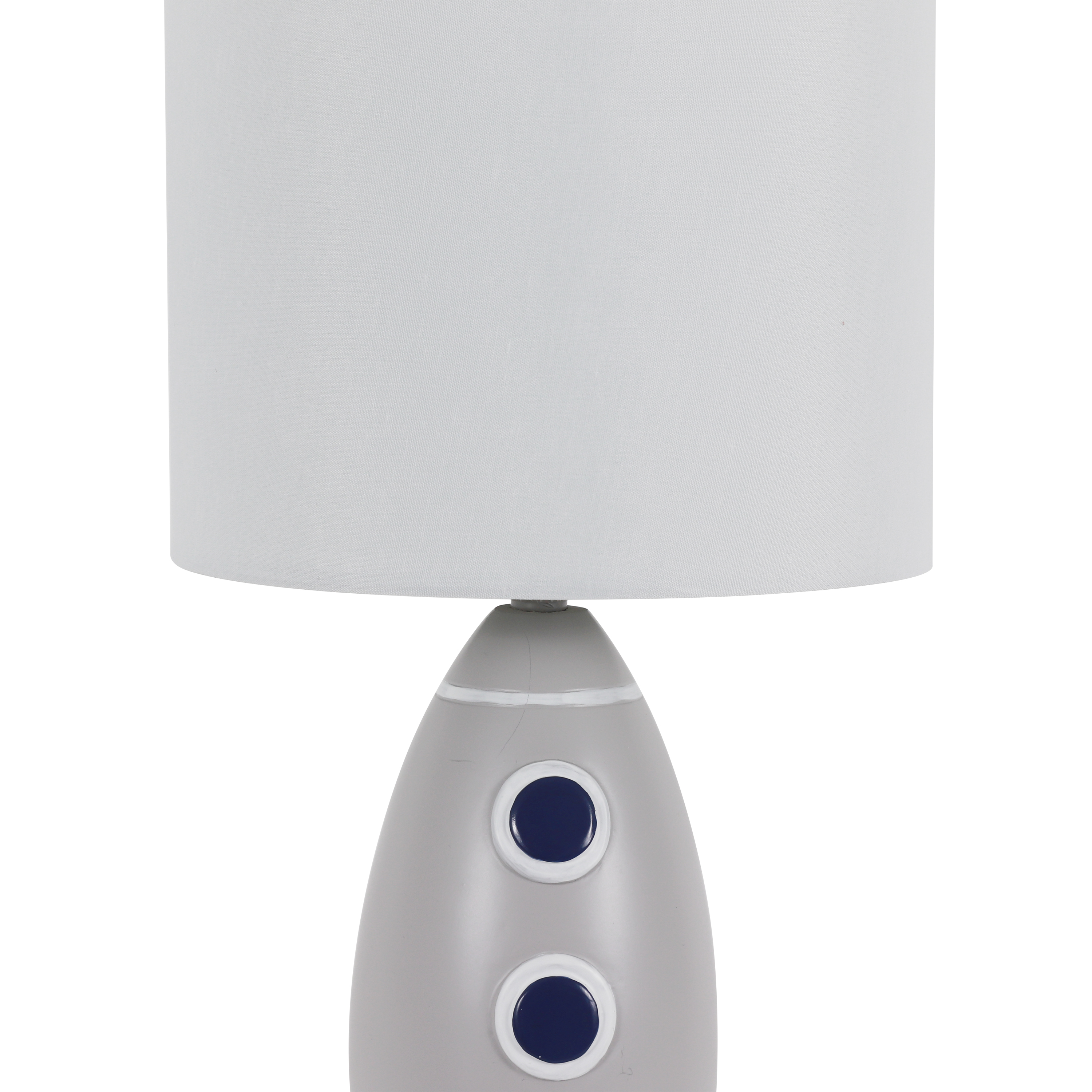 Kids Rocket Table Lamp, Gray Finish, Your Zone - image 3 of 10