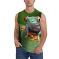 thumbnail image 1 of Balery Red-Eyed Tree Frog Camisetas sin mangas para hombre, absorbe la humedad y protege contra el mal olor.-X-Large, 1 of 7