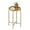 Gold, variant on ZOPan Round Metal Side Table with Removable Tray, Outdoor Patio Coffee Table, Waterproof End Table for Small Spaces, Outdoor Patio, Living Room, Bedroom, Balcony (X-Brace & Non-Slip Pads) (2, Gold)