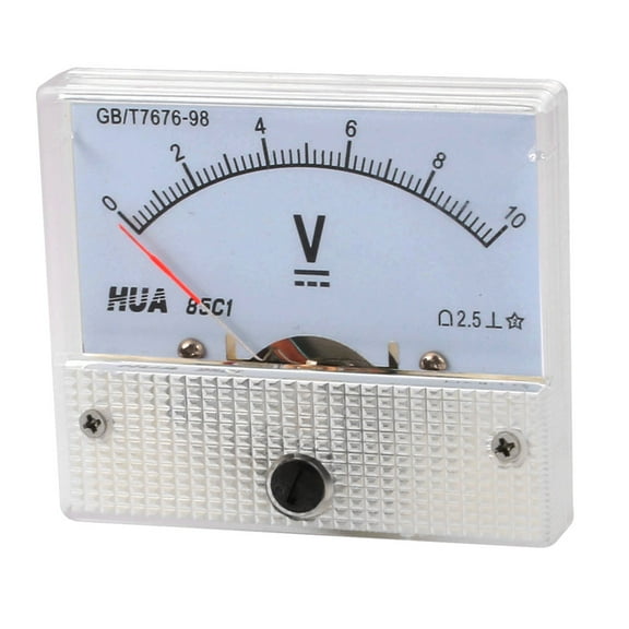 Unique Bargains 64mm x 56mm Dial Panel Gauge Voltage Voltmeter DC 0-10V 85C1-V