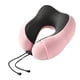 thumbnail image 1 of Almohada para el cuello, diseño ergonómico, en forma de U, pequeña, portátil, de espuma viscoelástica, para viajes, oficina, hogar, color rosa, 1 of 1