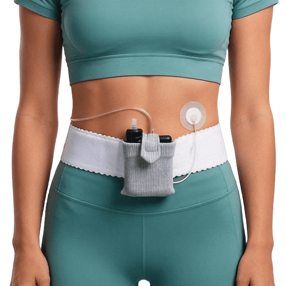 RUIFUU Breathable Insulin Pump Holder Waist Belt, Adjustable Diabetic Pouch Case for Sports and Everyday Wear, 1 Piece.