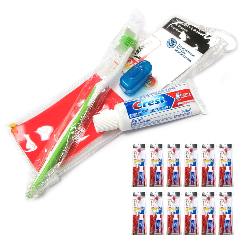 individually wrapped toothbrushes with toothpaste