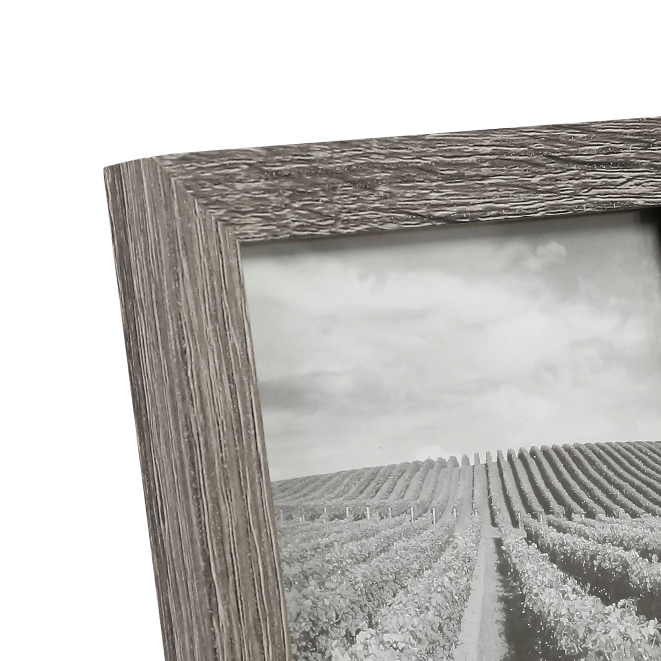 Mainstays - 4x6 Picture Frame - Rustic Gray Gallery Linear Program Tabletop & Wall Photo Frame, Set of 3