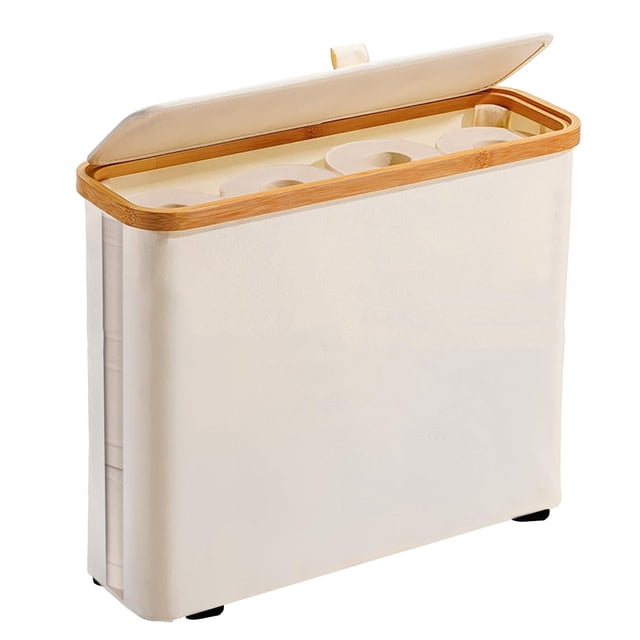 Basket with Lid,Storage Basket with Lid Transparent Toilet Paper Roll Storage Basket Toilet Paper Roll Sundries Nonslip Storage Basket with Lid Toilet Paper Storage,Toilet Paper Basket