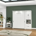 thumbnail image 5 of Bestar Lumina 2 Piece Full Storage Wall Bed Set in White, 5 of 5