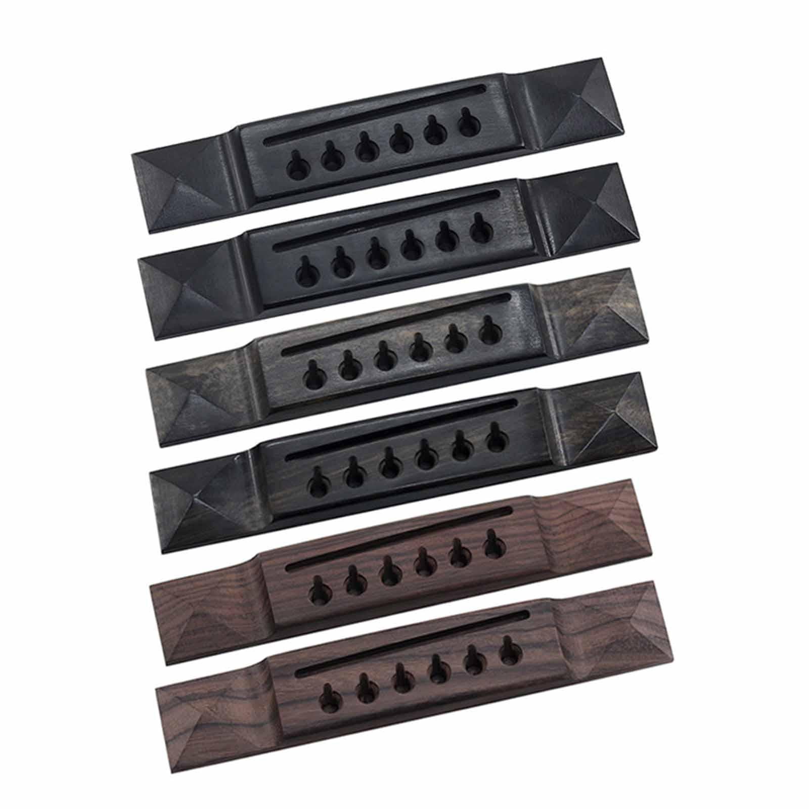 QSTDGVPW Acoustic Guitar Bridge Wood Universal Pyramid Saddle Musical Instrument Part for 3A Ebony