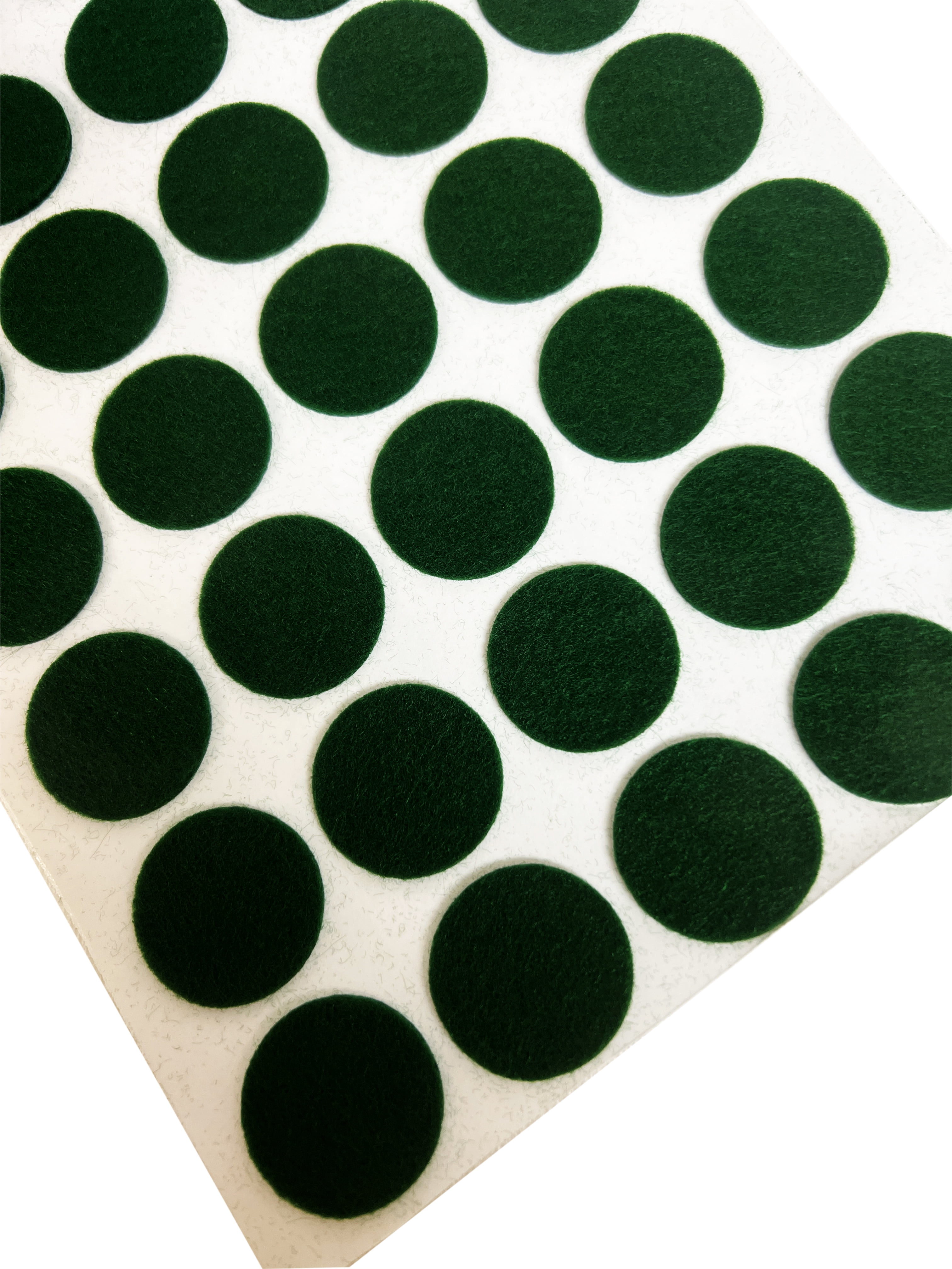 National Artcraft Dark Green 1" Round Felt Pads with Adhesive Backs - 1000/Roll (1 Roll)