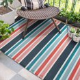 thumbnail image 2 of 3'x5' Fourline Stripe Polyweave Outdoor Rug, 2 of 5