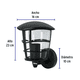 thumbnail image 2 of Arbotante Tipo Farol Soportado Sin Lámpara Estructura Belug Negro, 2 of 4