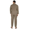 thumbnail image 4 of Inkmeso Men's Cotton PJs Solid Sleepwear Lounge Wear Top & Bottom Pajama Set, 4 of 7