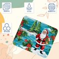 thumbnail image 3 of Alfombrilla de ratón cuadrada, base de goma antideslizante para ordenador portátil de oficina - Impresión de vacaciones en la playa de Papá Noel, 3 of 7