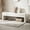 Ivory, variant on Arouseden 66.9" White Upholstered End of Bed Bench King Size,Modern Under Window Bench,Rectangle Ottoman Bench for Bedroom, Hallway,Living Room