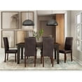 thumbnail image 2 of Acadian Transitional Parson Dining Chair (2pcs) in Distressed Brown Faux Leather, 2 of 8
