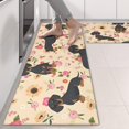 thumbnail image 2 of Kitchen Rugs Sets Of 2,Dachshund and Flower Anti Fatigue Kitchen Mat Rugs Non Slip Washable,Decorative Kitchen Floor Mats for Kitchen,Sink,Laundry,17"X47", 2 of 5