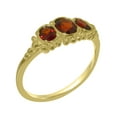 thumbnail image 1 of LBG British Made Solid 10k Yellow Gold Natural Garnet Womens Anniversary Ring - 33 size options - Size 12, 1 of 6